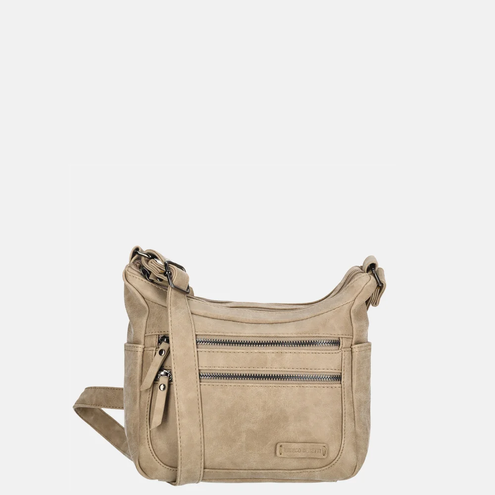 Enrico Benetti Noum&eacute;a crossbody tas middentaupe